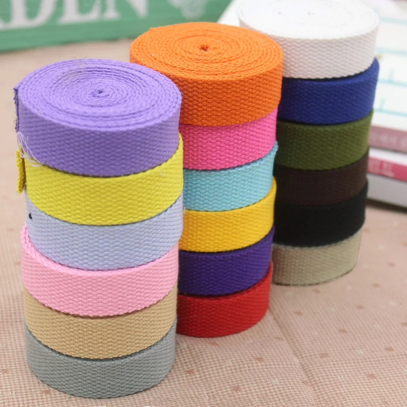 2cm Thick Canvas Cotton bing Ribbon Tape Bag Belt strap Shoulder
