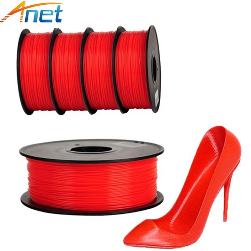 

8pcs/lot Anet 3D Printer Filaments PLA ABS 1.75mm 1Kg/spool Plastic Rod Rubber Ribbon Consumables Material 3 colors option