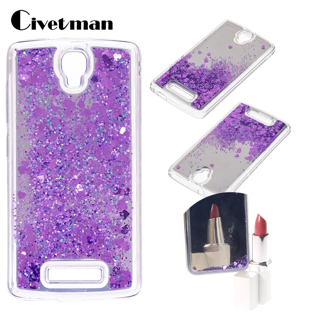 

Cover Phone Case For ZTE Blade L5 L 5 / L5 Plus 5.0" Dynamic Liquid Quicksand Glitter Mirror Style Back Shell Housing Luxury Bag