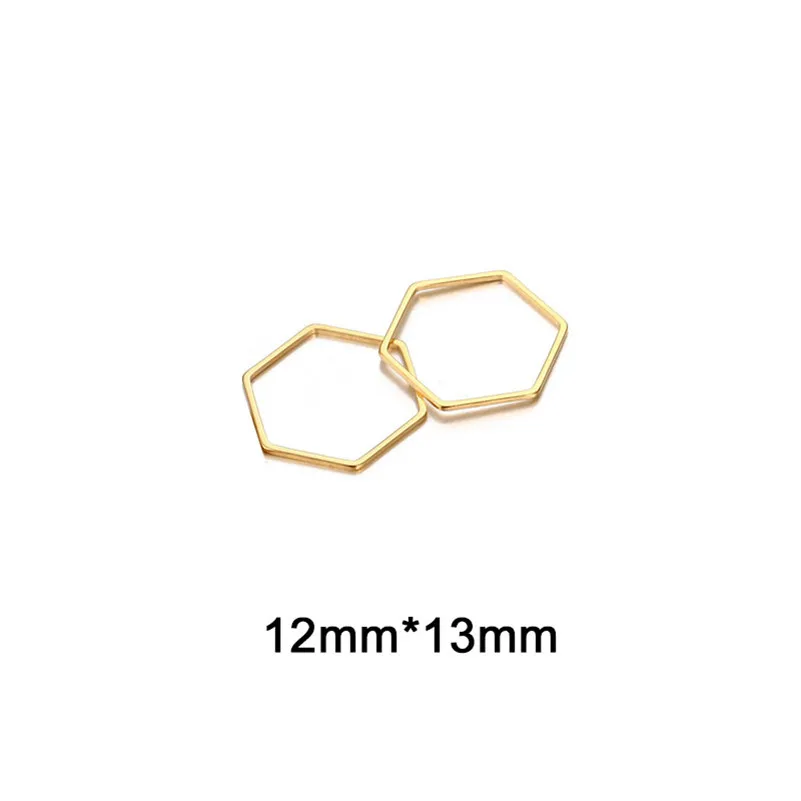 20 шт./лот Шестигранная Форма Подвески из нержавеющей стали с геометрическим полые рамки звено без надписи шармы Подвески "сделай сам" для изготовления ювелирных изделий