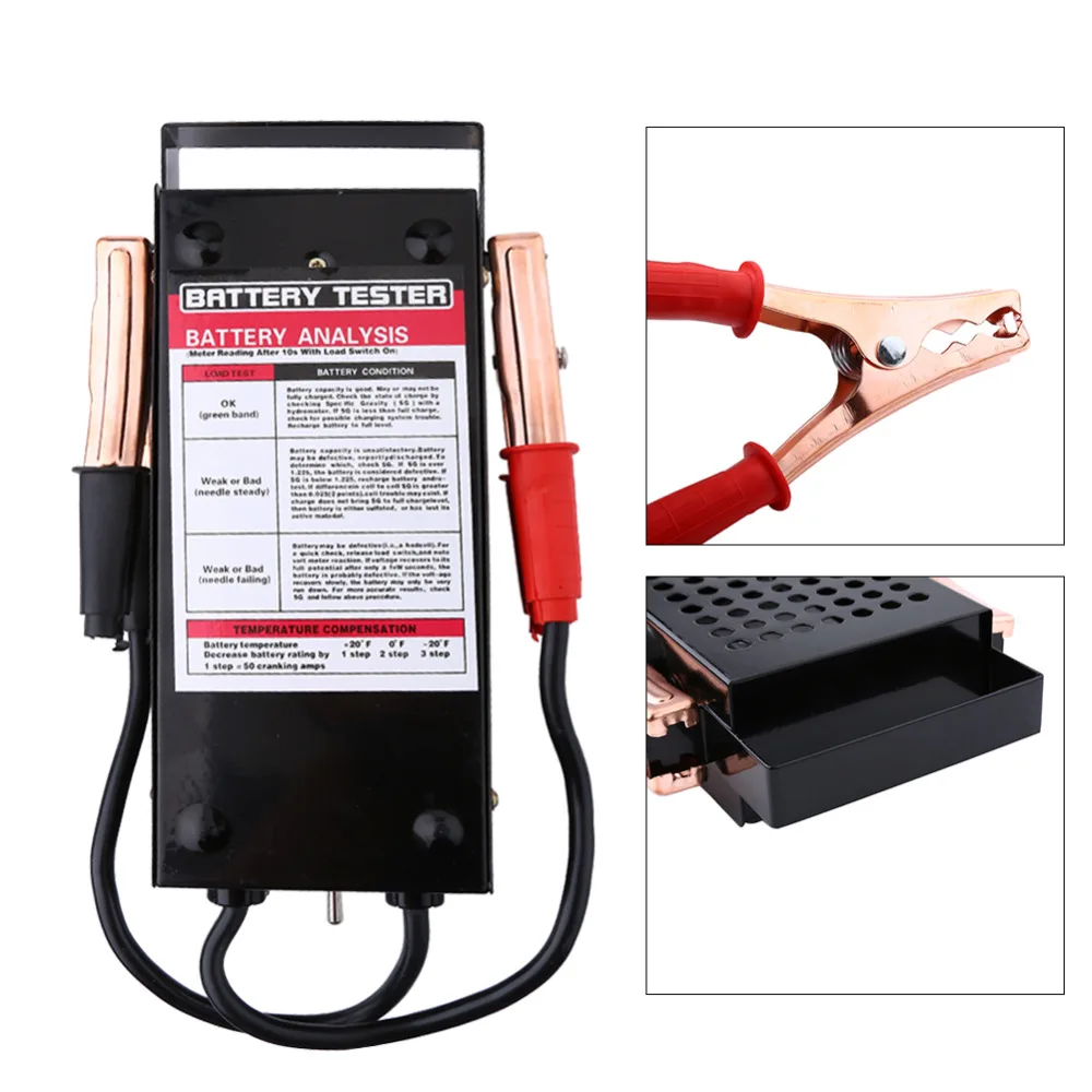 1 Pcs Car Vehicle Battery Tester Load Drop Charging System Analyzer Checker Tool 6V-12V 100Amp High Qualty