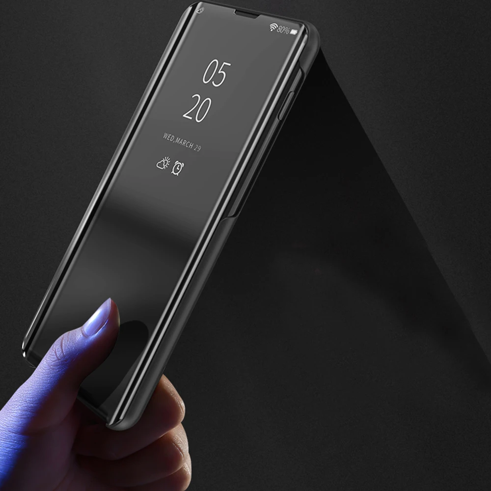 Чехол книжка с полным покрытием для Huawei Y7 Pro Prime Y6 Y9 2019 чехол подставка зеркальный