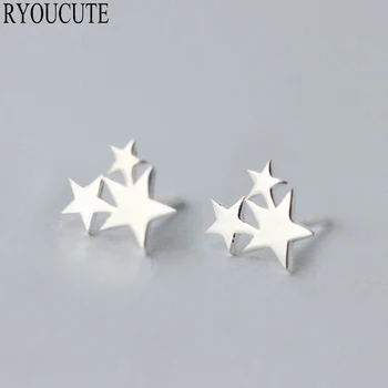 

Korean Style Fashion Silver Color Star Earrings for Women Brincos Pendientes Wedding Jewelry