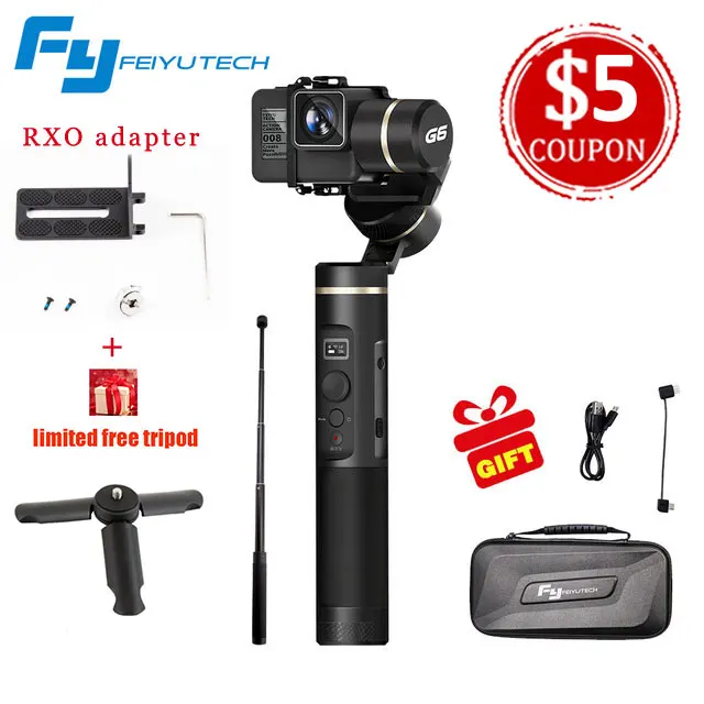  FeiyuTech Feiyu G6 3 Axis Handheld Gimbal Stabilizer for action camera Gopro 6 5 4 RX0 xiaomi yi 4k