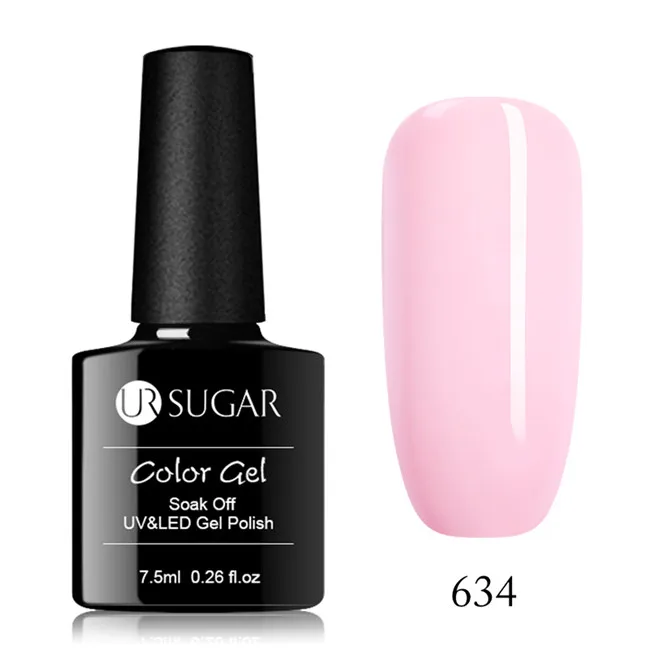 Ur Sugar 7,5 мл Гель-лак розовый красный цвет дизайн ногтей маникюр Гибридный верниш Полупостоянный УФ-гель Краска Лак для ногтей - Цвет: 634