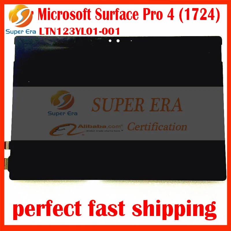 

new Original LCD Assembly For Microsoft Surface Pro 4 (1724) LTN123YL01-001 LCD Display touch screen digitizer replacement panel
