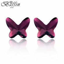 BAFFIN милые мини серьги-гвоздики с кристаллами и бантом, сделанные с элементами Swarovski Pendientes для женщин и девушек, офисные повседневные ювелирные изделия Joyas