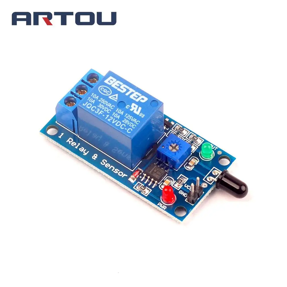 

1 Channel 12V Flame Sensor Module Fire Detection Fire Alarm Sensor Relay Module