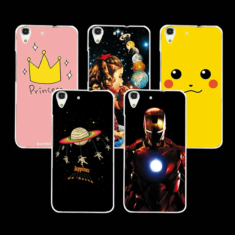 

New Ample 15 Patterns Colored Painting Cases For Huawei Y6 2 5.5" Protective Cell Phone Case For Huawei Y6 2 Y6 II Back Cover