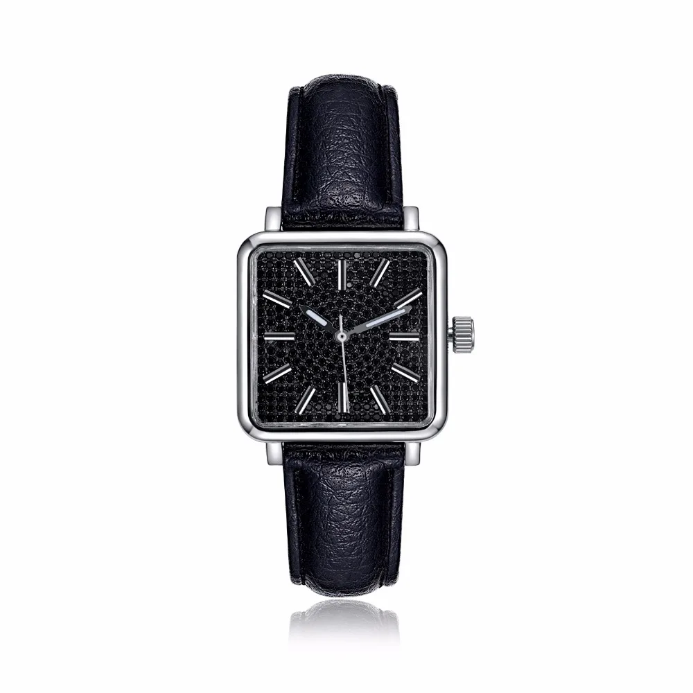 

Nature Gemstone Spinel Geninue Leather Sterling Silver Fashion Watch for Lady