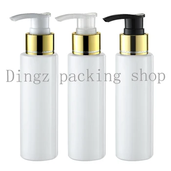 

100ml white perfume refill bottle Plastic Empty Detergent Cosmetic Bottles Pump Dispenser Cap Shower Gel Facial Cream Bottle