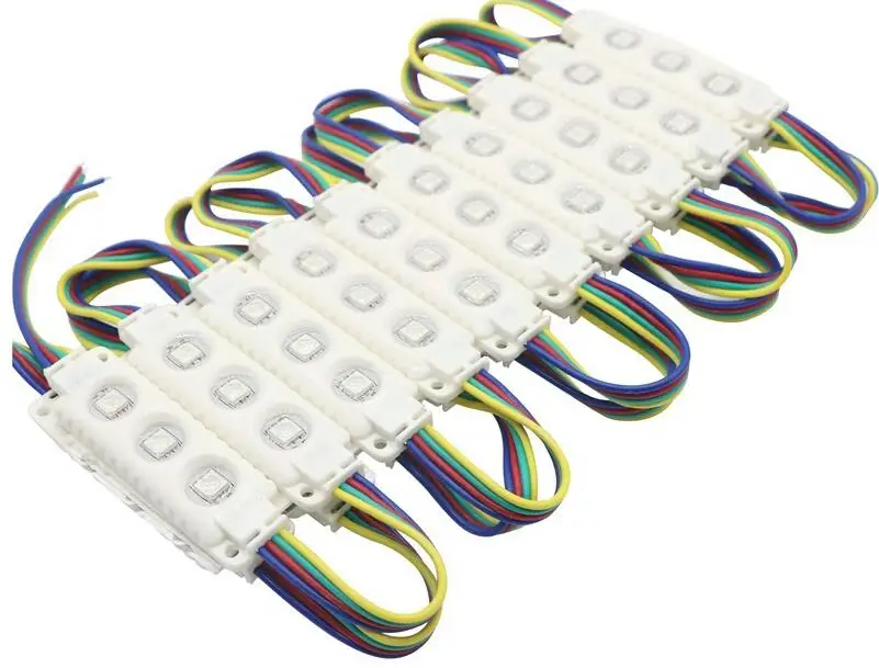 Высокое качество инъекции RGB светодиодный модуль SMD 5050 водонепроницаемый светодиодный рекламный светильник модуль RGB DC12V 0,72 W 3 светодиодный IP65