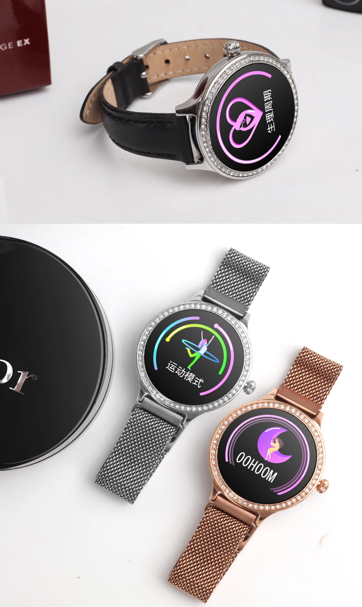Goral M8 Смарт часы модные фитнес трекер монитор сердечного ритма Smartwatch для женщин для Android ios Телефон pk Q8 KW18