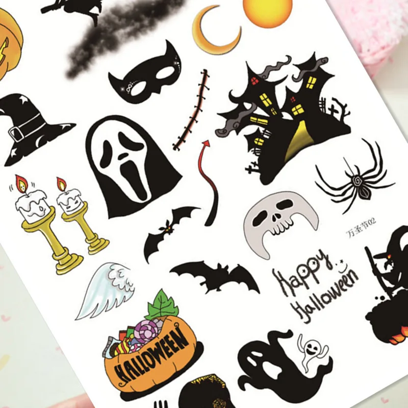 2 pcs/lot Kawaii Halloween Doll Decoration Planner DIY Sticker pasted Notebook Agenda Toy Stickers Scrapbooking Craft Supply