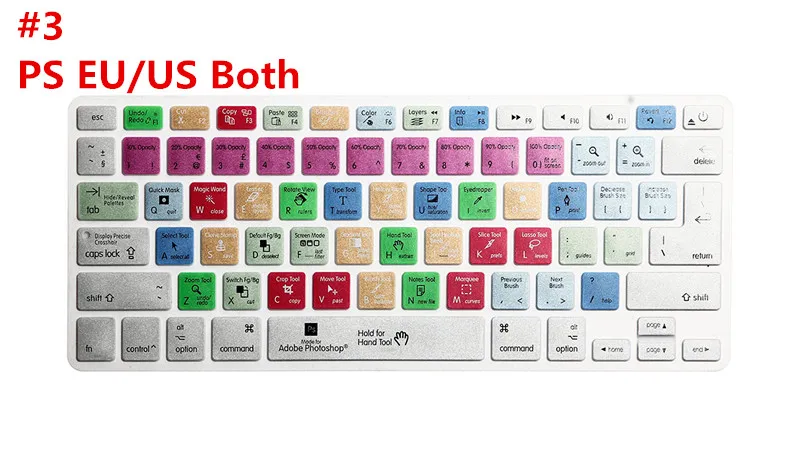 Защитная пленка на клавиатуру для iPhone Macbook Pro Air 13 15 17 KC_A1278_US_EU Photoshop|photoshop shortcuts|keyboard