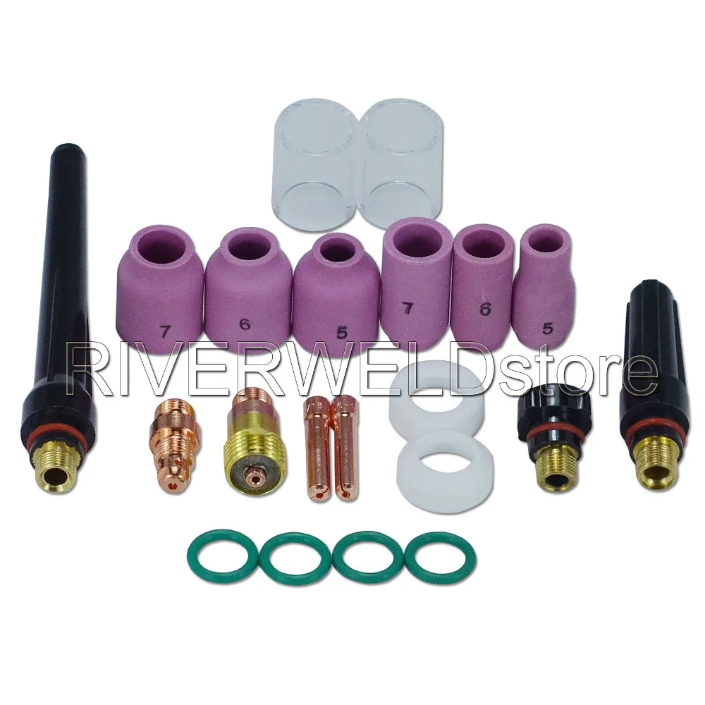 TIG короткая газовая линза 17GL116 1 6 мм 1/16 дюйма #10 Pyrex Cup газовые линзы глиноземные