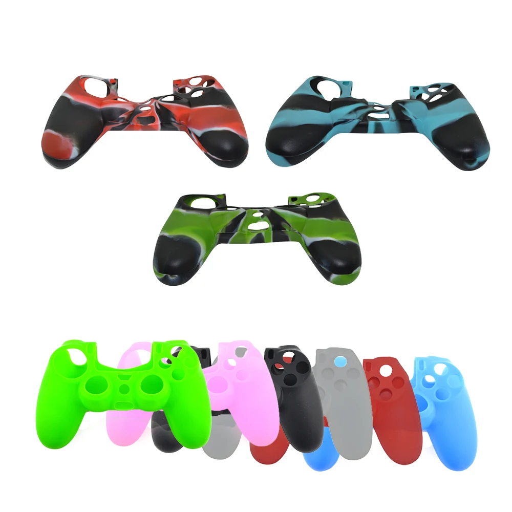 Gå rundt pige Certifikat 9 Color Silicone Protective Skin Cover Case Shell for Playstation PS4 Play  Station PS 4 Dualshock 4 Game Controller Gamepad