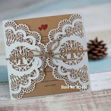 Белый цвет приглашение на свадьбу, деревенские свадебные пригласительные открытки, уникальная Заказная печать пригласительные открытки-упаковка из 50