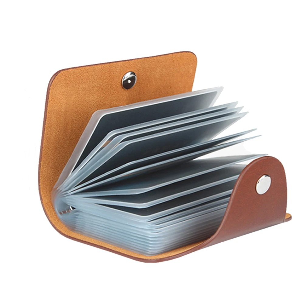 

Fashion PU Leather Function 24 Bits Card Case Business Card Holder Men Women Credit Passport Card Bag ID Passport Card Wallet