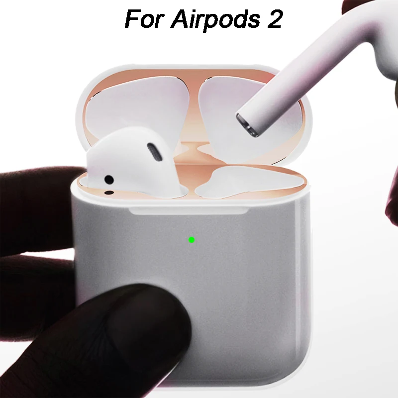 

Metal Dust Guard Sticker For Apple AirPods 2 Ultra-Thin Protective Dust-proof Skin Protection For Air Pods Wireless Charging Box