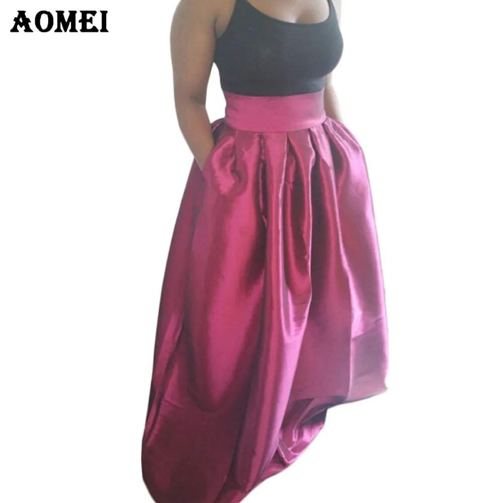 

Custom made Skirt for Women 120cm Length Wine Red Green Blue Yellow Color Customize Female Waist Belt Width Skirt Length Jupe