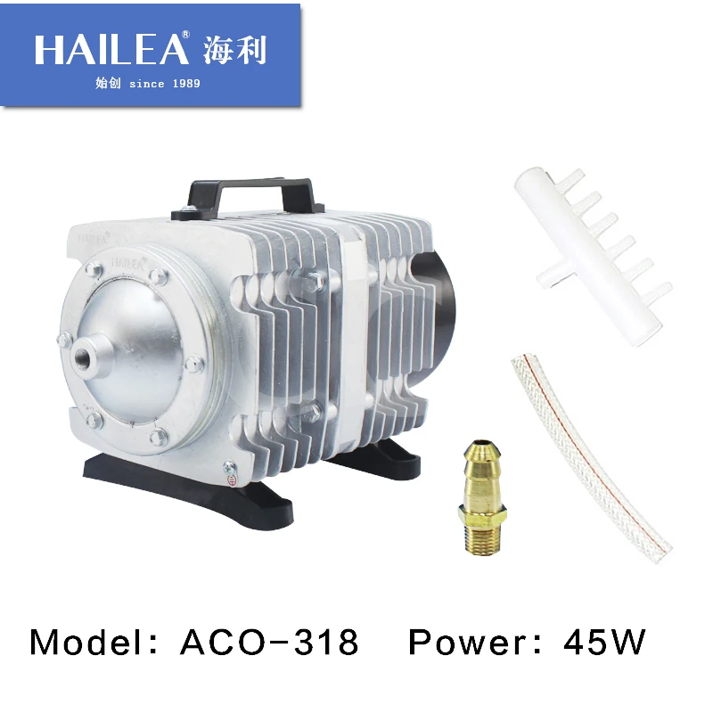 

70L/min 45W Seafood pond reservoir aerator, electromagnetic air compressor. Aquarium inflator.Kam carp pooling oxygen machine.