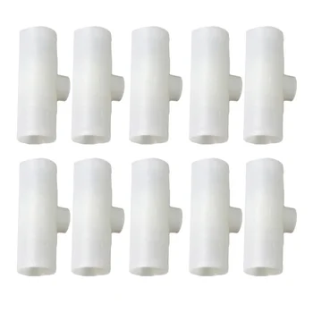 

PVC Tee Fittings 1/2" 3/4" Tube Joiner Adapter Coupling Drip Pipe Splitter Connector 10pcs Livestock