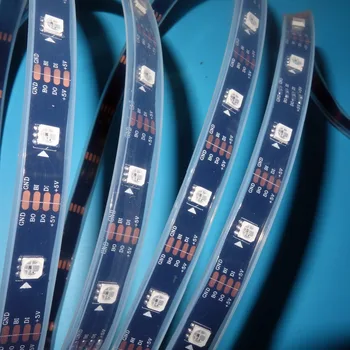 

Addressable 5m 30LEDs/m DC5V WS2813(WS2811 protocol)RGB led pixel strip,waterproof in silicon tube;,with 30pixels/M;BLACK PCB