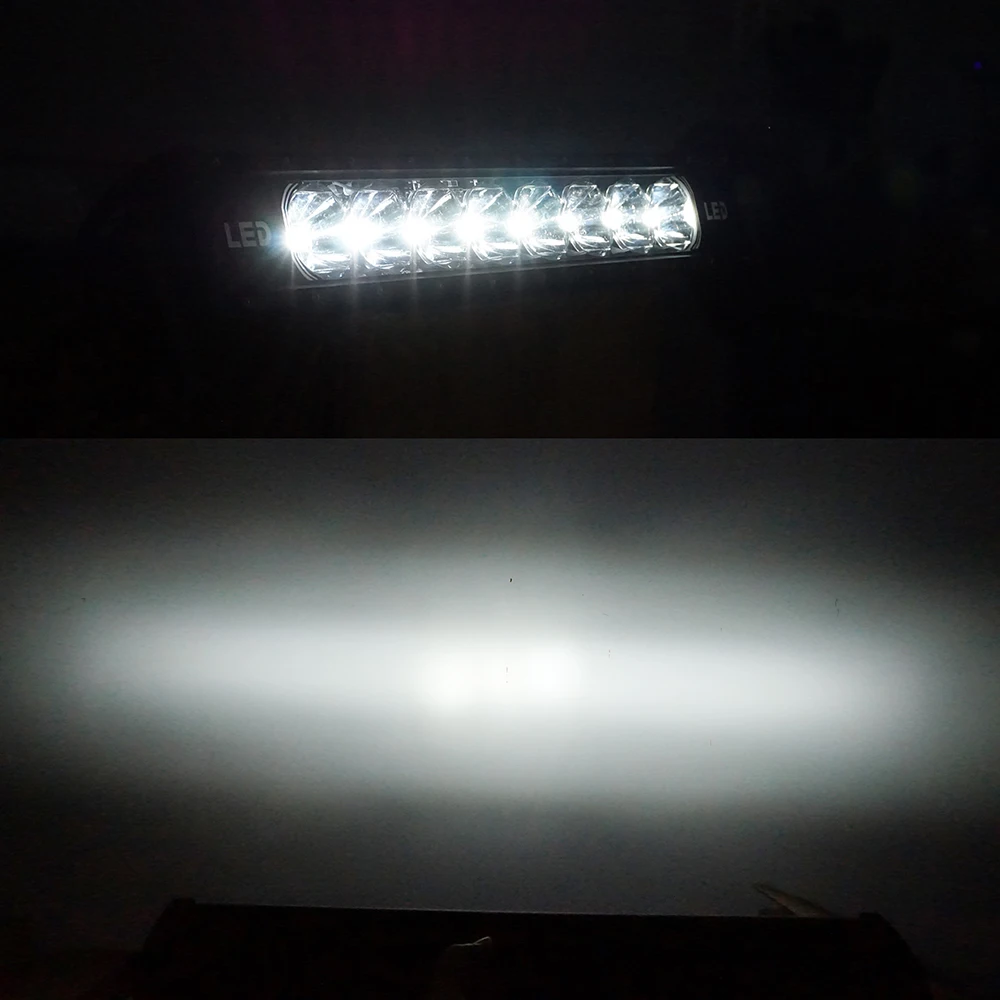 single row rgb led light bar 22inch 20inch led work light bar 72w led driving light headlight headlamp fog foglight heavy duty truck off road vehicles tractor hook machine atv utv pickup 4x4 4wd auxliary  (5)