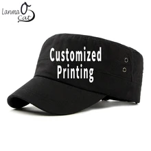 Lanmaocat хлопковая винтажная армейская шляпа для женщин и мужчин, армейская Кепка с плоским верхом, кепка по индивидуальному заказу, бейсбольная армейская Кепка s