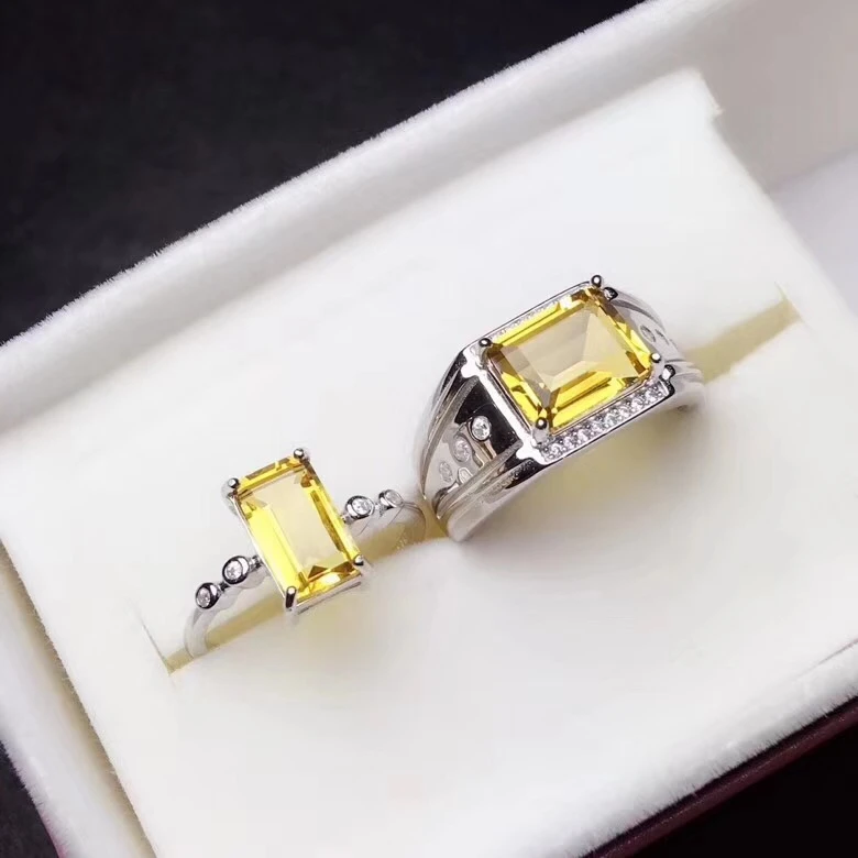 Любителей 'цитрин кольцо Бесплатная доставка Настоящее и Натуральный Цитрин обручальное кольцо серебро 925 Изящные желтый камень