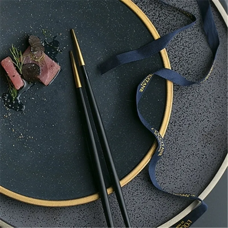 US $47.52 Kinglang Ceramic Creative Jade Unicorn Series Cutlery Two Four People Eat Home Dishes Dish Restaurant Set Western Plate