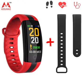 

Smart bracelet QS01 fashion color screen sports Heart rate monitoring Blood pressure pedometer Multi-sport mode smart band