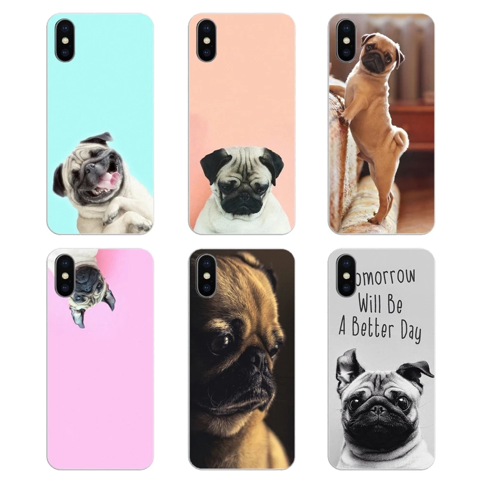 

For Xiaomi Mi A1 A2 5X 6X 8 lite SE Pro Max Mix 2 2S 3 Mi5 Mi5S Funny Pug Doing Yoga Soft Transparent Shell Covers