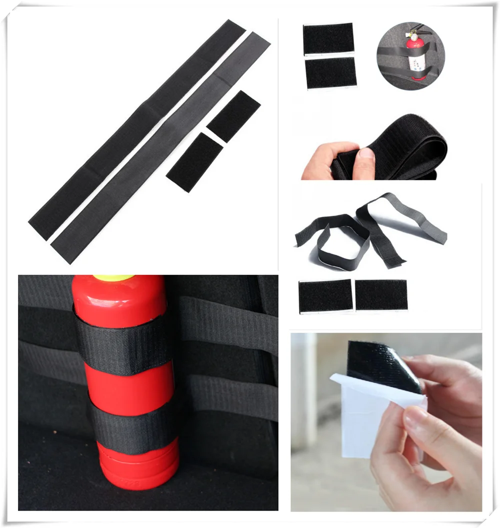 

Auto parts trunk sundries fire extinguisher nylon fixed tape stickers for Pontiac Vibe Scion tC Toyota Yaris Hatchback Prius