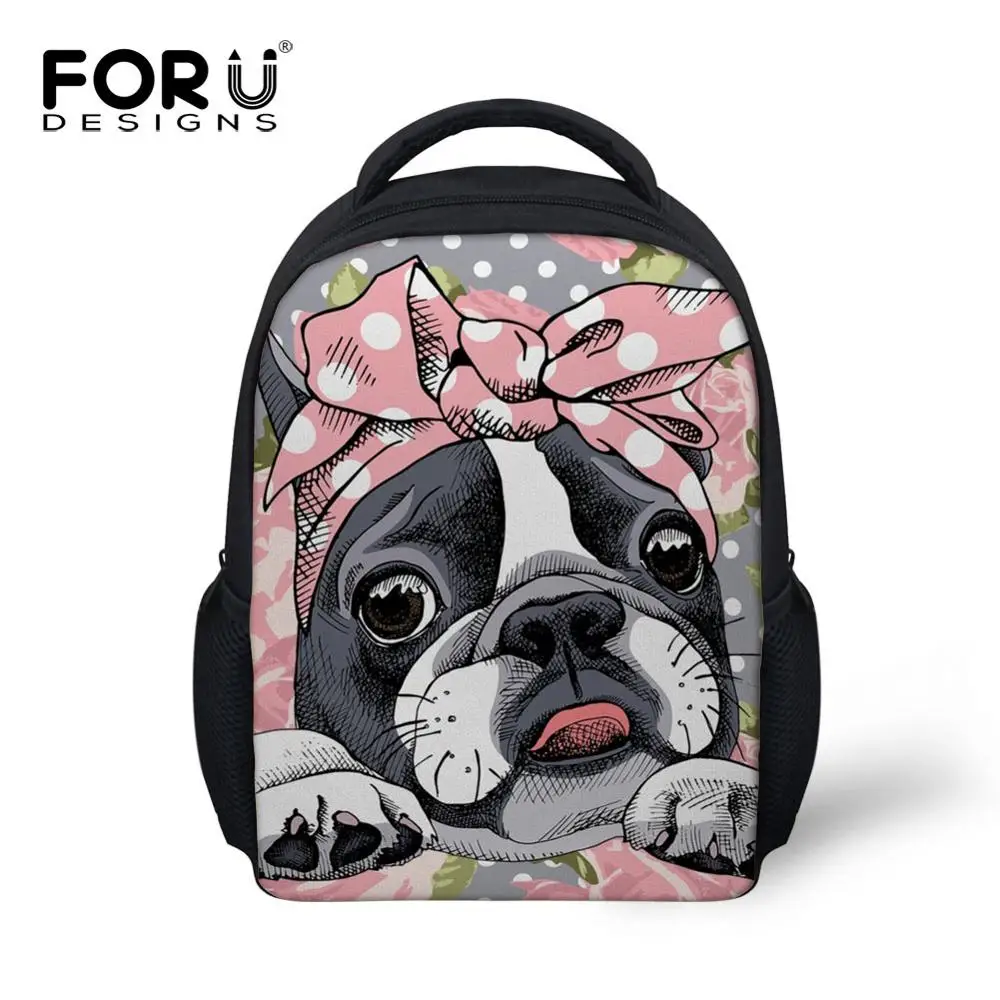 FORUDESIGNS Детские рюкзаки для девочек с героями мультфильмов Boston Terrier ортопедический рюкзак Детская сумка Детские сумки Mochila Infantil - Цвет: YQ720F