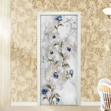 Новая современная мраморная текстура тисненые украшения двери стикер ПВХ самоклеющиеся обои для гостиной спальни декор двери наклейка плакат