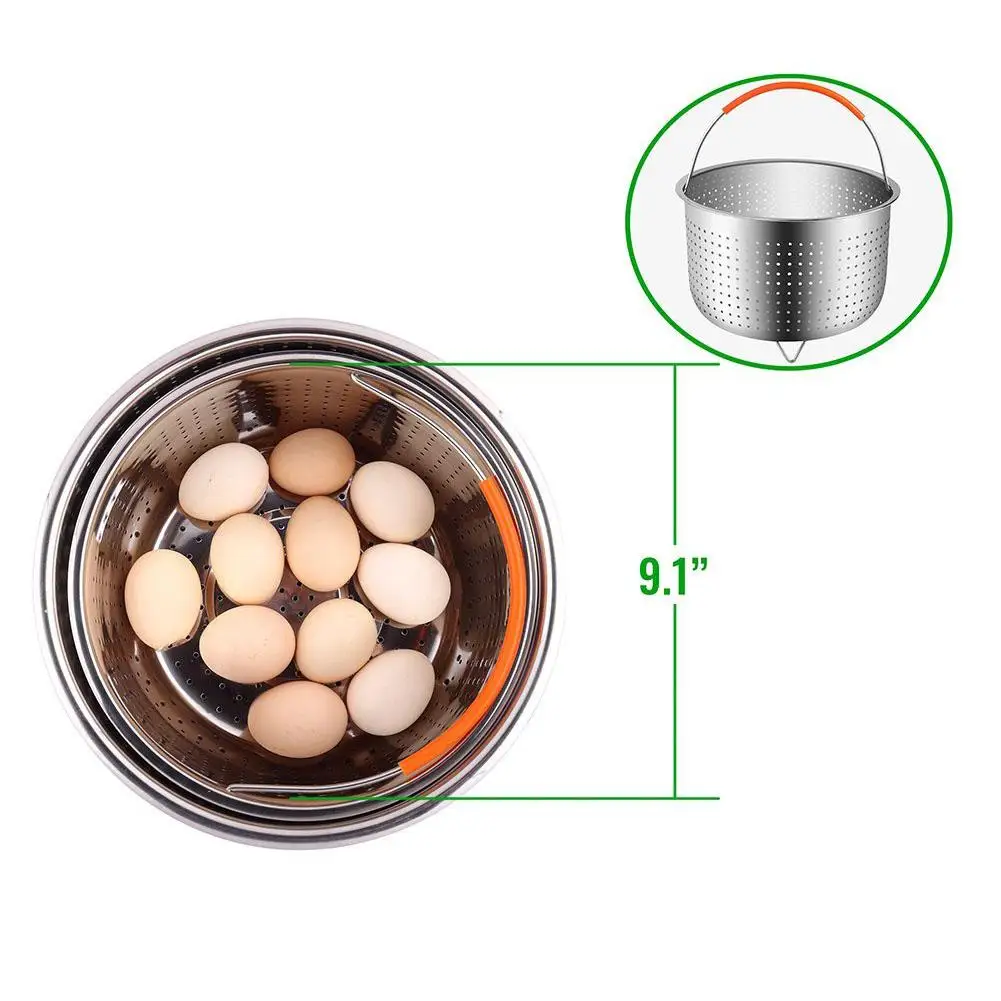Adeeing 8 quart паровой отпариватель для яиц из нержавеющей стали корзина очистки
