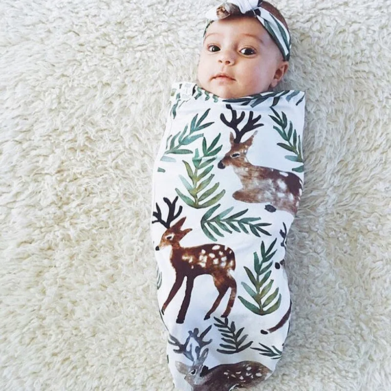 

Hot Newborn Baby Comfortable Sleeping Bags + Headband for 0-12M Sleeping Bag Baby Envelope for Newborns Supplies 2019
