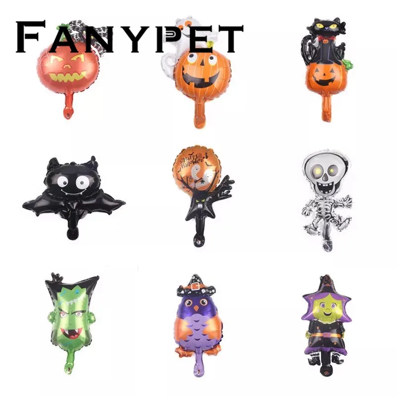 

50pcs Mini Halloween Balloons Halloween Decorations Spider Bat Pumpkin Ghost Skull Ballon Halloween Children's Toys Air Balloons