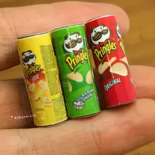 Кукольный домик миниатюрная 1:12 игрушечная еда Закуски 3 упаковки картофельных чипсов L2.5cm MW125