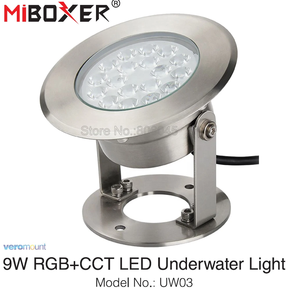 Светодиодный подводный светильник Miboxer UW03 9 Вт RGB + CCT IP68 Водонепроницаемый
