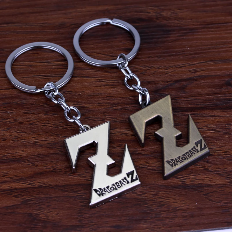 

Hot Anime Dragon Ball Keychain Chaveiro 2 Colors Letter Z Logo Metal Car Keychain Anime Key Chain