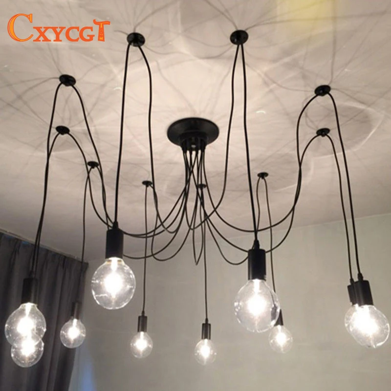 Modern Nordic Retro Edison Chandelier Lighting Vintage Loft