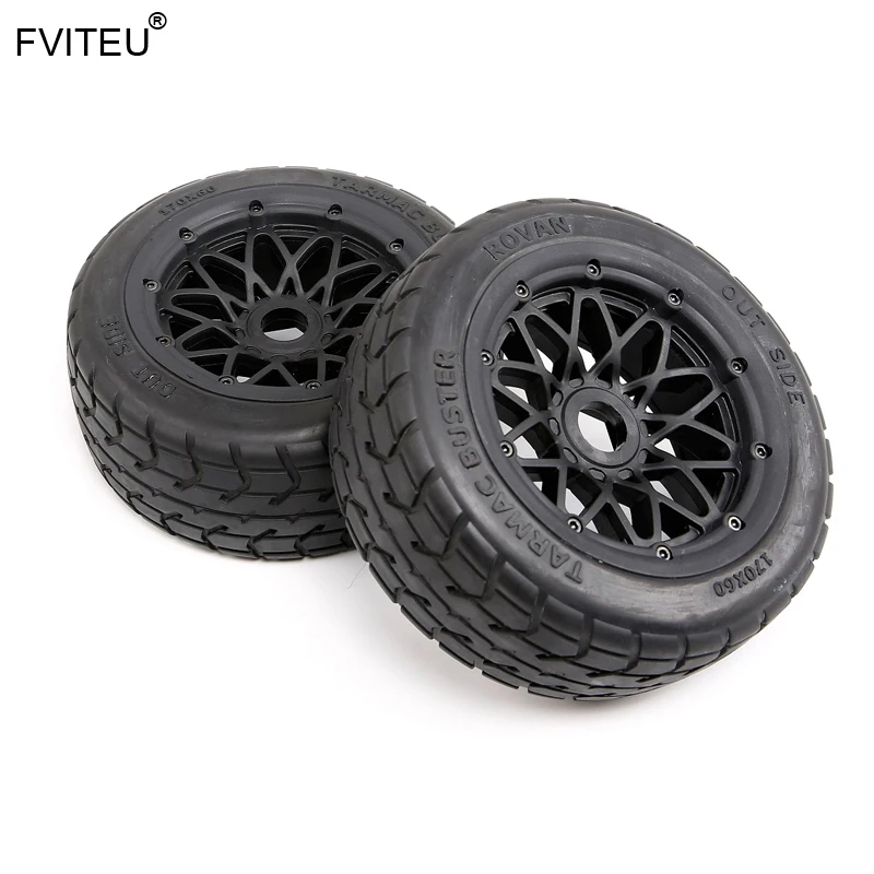 

FVITEU Thicker Tarmac Buster On Road Wheel Tires(Front) For 1/5 HPI Baja 5B SS Rovan King Motor