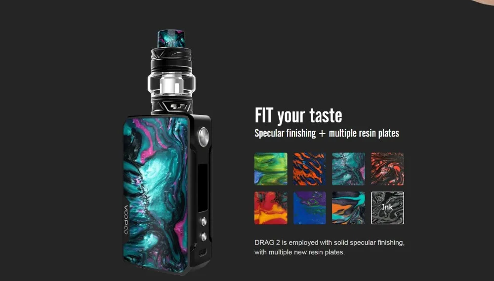 Voopoo Drag 2 TC комплект 177 Вт Drag 2 Коробка мод Vape с 5 мл Uforce T2 SubOhm Танк U2 N3 катушка электронная сигарета испаритель