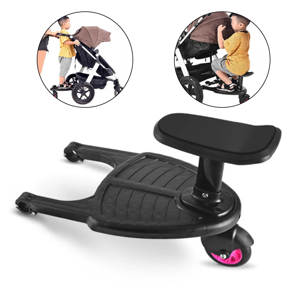 

Baby Accessories Children's Stroller Auxiliary Pedal Kids Glider Board Twins Auxiliary Trailer Baby Standing Plate Sitting Seat