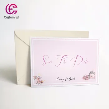 

50pcs/lot Personalized Thank you card or save the date card with free envelop lady perform 030