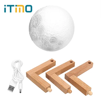 

ITimo 3D Moon Night Light Birthday Valentines Gift Moonlight Indoor Lighting USB Rechargeable Magical Table Desk Lamp