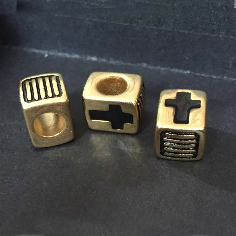Бусины из нержавеющей стали с большим отверстием 5 мм 11x8 мм|big hole|stainless steel beadsbeads cross